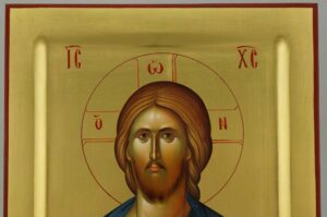 Christ Pantocrator closed book Icon Hand Painted Byzantine Orthodox