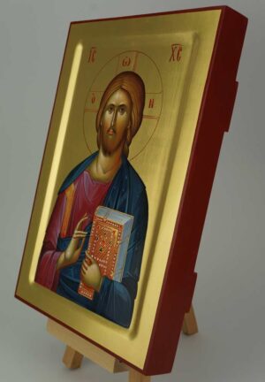 Christ Pantocrator closed book Icon Hand Painted Byzantine Orthodox
