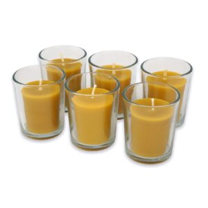 Pure Beeswax Votive Candles Hand Poured Organic and Natural