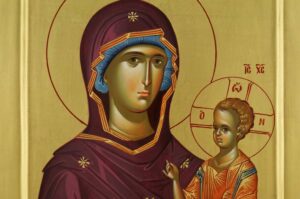 Theotokos Hodegetria Icon Hand Painted Byzantine Orthodox