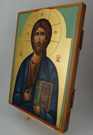Christ Pantocrator Icon Hand Painted Byzantine Orthodox