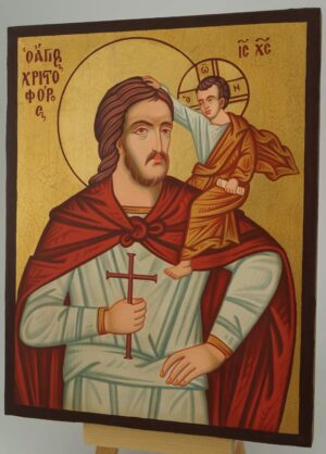 Saint Christopher of Lycia Icon Hand Painted Byzantine Orthodox