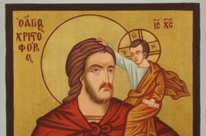 Saint Christopher of Lycia Icon Hand Painted Byzantine Orthodox
