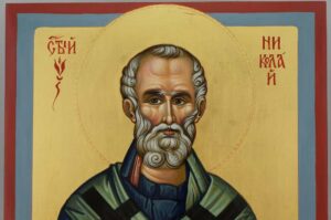 Saint Nicholas of Myra Icon Hand Painted Byzantine