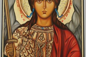 St Archangel Michael Icon Hand Painted Byzantine Orthodox