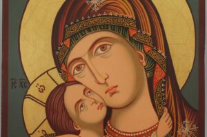 Virgin Mary Eleusa Rila Monastery Icon Hand Painted Orthodox