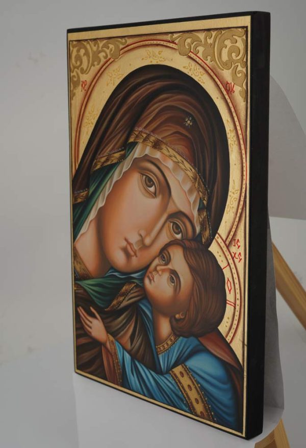 virgin of tenderness icon hand painted orthodox