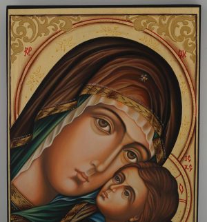 virgin of tenderness icon hand painted orthodox
