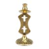 Single Brass Candle Holder Double Cross Design