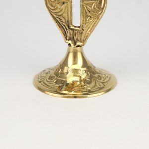Single Brass Candlestick Cross Design Church