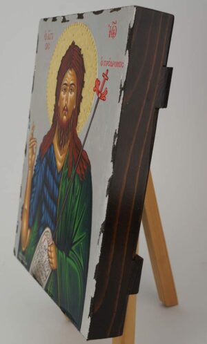 St John the Baptist Icon silver Hand Painted Greek Orthodox