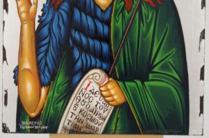 St John the Baptist Icon silver Hand Painted Greek Orthodox