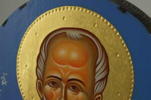 St Nicholas of Myra Round Icon Orthodox Hand Painted