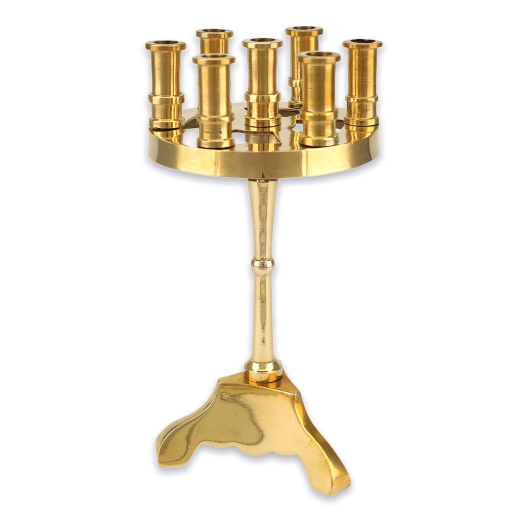 Traditional Brass SevenCandle Holder (16cm 6.3 inch) BlessedMart
