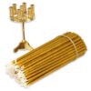Traditional Brass Seven Candle Stand and Beeswax Church Candles