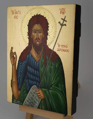 st john the baptist icon hand painted greek orthodox