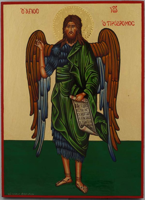 st john the forerunner icon hand painted