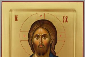 Christ Pantocrator Icon Vatopedi Monastery Hand Painted Byzantine Orthodox Mount Athos