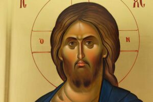 Christ Pantocrator Icon Vatopedi Monastery Hand Painted Byzantine Orthodox Mount Athos