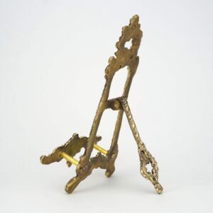 Decorated Brass Plated Orthodox Icon Stand Tripod Display Easels