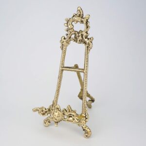 Decorated Brass Plated Orthodox Icon Stand Tripod Display Easels