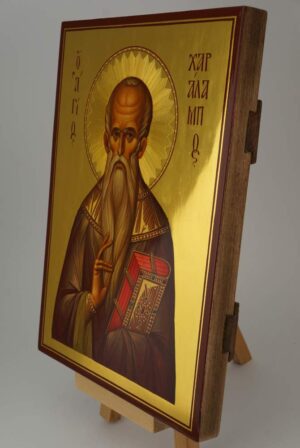 Hieromartyr Haralambos Bishop of Magnesia Icon Hand Painted Byzantine Orthodox