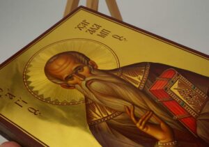 Hieromartyr Haralambos Bishop of Magnesia Icon Hand Painted Byzantine Orthodox