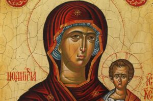 The Virgin Hodegetria Thrace Hand Painted Byzantine Orthodox