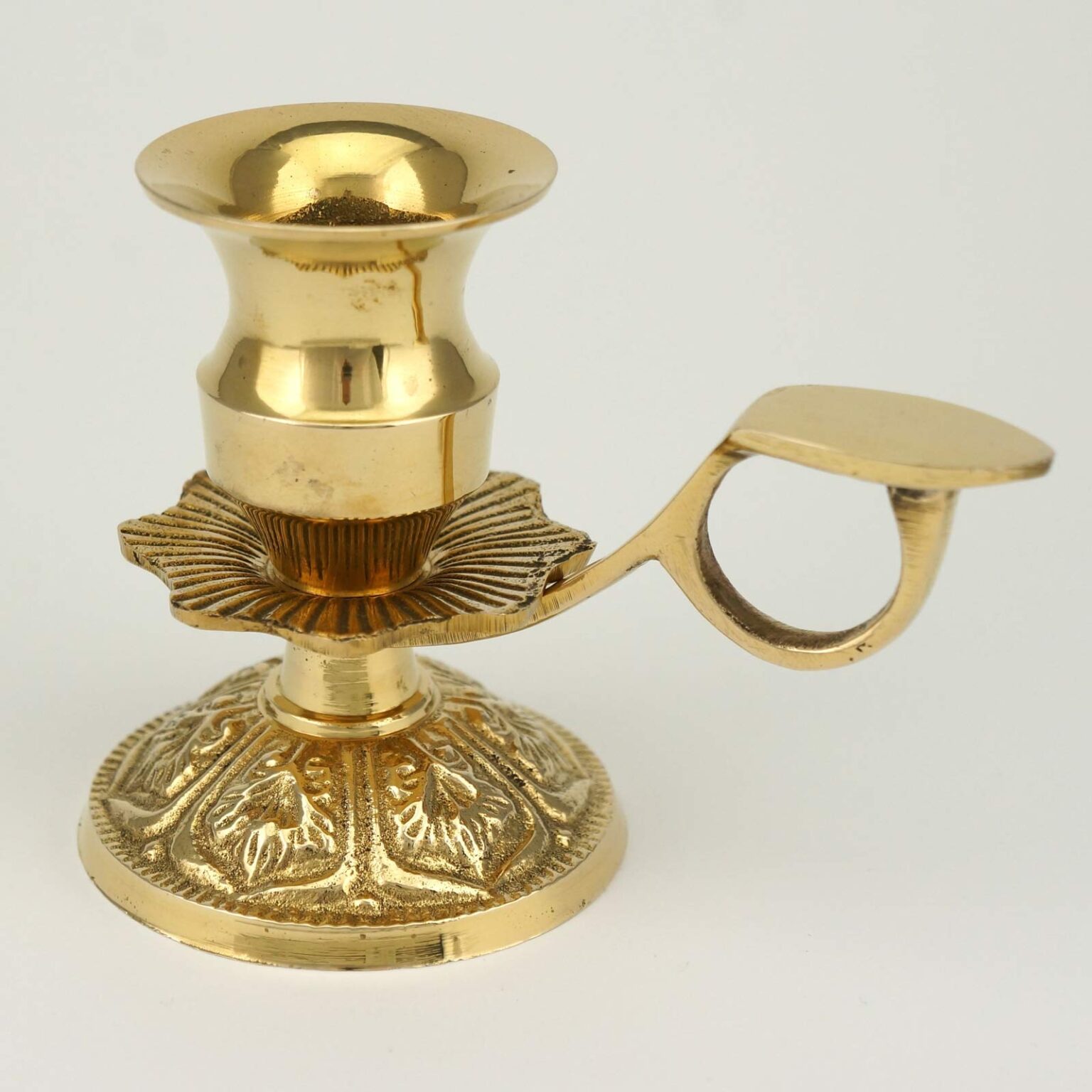 Brass Taper Candle Holder with Handle BlessedMart