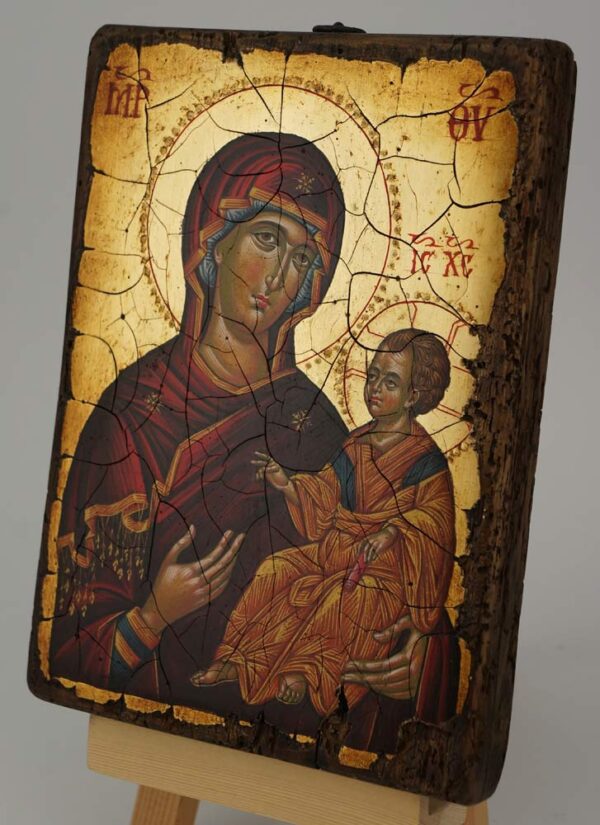 Virgin Mary Hodegitria Ohrid Hand Painted Byzantine Orthodox Icon