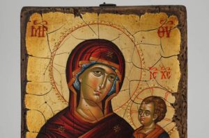 Virgin Mary Hodegitria Ohrid Hand Painted Byzantine Orthodox Icon