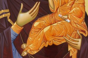 Virgin Mary the Guide Icon Hand Painted Byzantine Orthodox Cretan