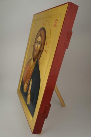 christ pantocrator icon (mount athos) hand painted orthodox