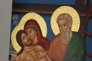 Descent from the Cross Icon Hand Painted Greek Orthodox Byzantine