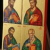 Four Evangelists Icon Set Hand Painted Greek Orthodox Byzantine