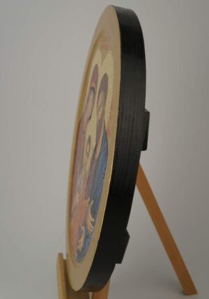 Holy Family Round Icon Hand Painted Greek Orthodox