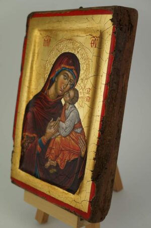 Theotokos Eleusa Icon Mount Athos Hand Painted Byzantine Orthodox