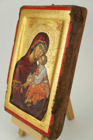 Theotokos Eleusa Icon Mount Athos Hand Painted Byzantine Orthodox