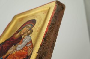 Theotokos Eleusa Icon Mount Athos Hand Painted Byzantine Orthodox