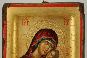 Theotokos Eleusa Icon Mount Athos Hand Painted Byzantine Orthodox