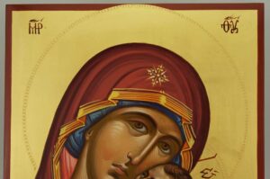 Theotokos Sweet Kissing Icon Hand Painted Byzantine Orthodox