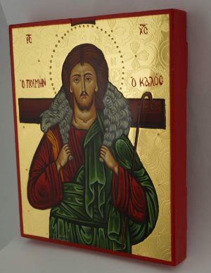 christ the good shepherd icon hand painted greek orthodox