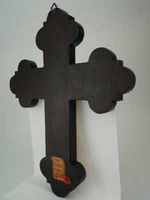 hand painted wall crucifix icon byzantine cherubim