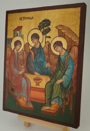 holy trinity icon – andrei rublev hand painted orthodox