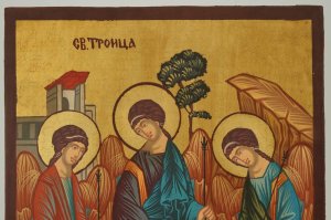 holy trinity icon – andrei rublev hand painted orthodox