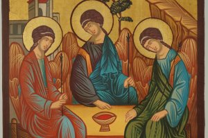 holy trinity icon – andrei rublev hand painted orthodox
