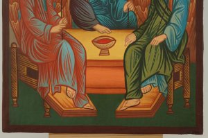 holy trinity icon – andrei rublev hand painted orthodox