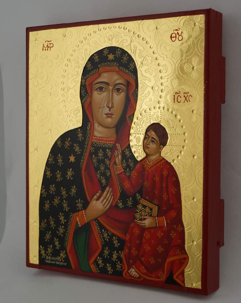 Our Lady of Czestochowa Icon (polished gold) - BlessedMart