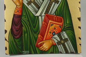 saint patrick icon hand painted greek orthodox