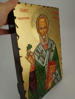 saint patrick icon hand painted greek orthodox